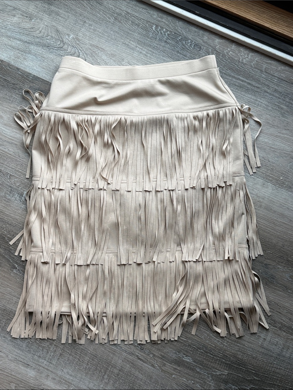 Chico’s fringe pencil skirt sz s